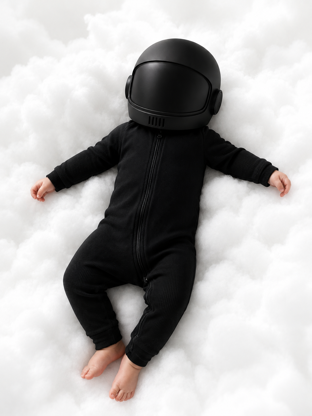 ECLIPSE long sleeved romper styled — soft rayon blend, unisex infant, MILKY WAY BABY