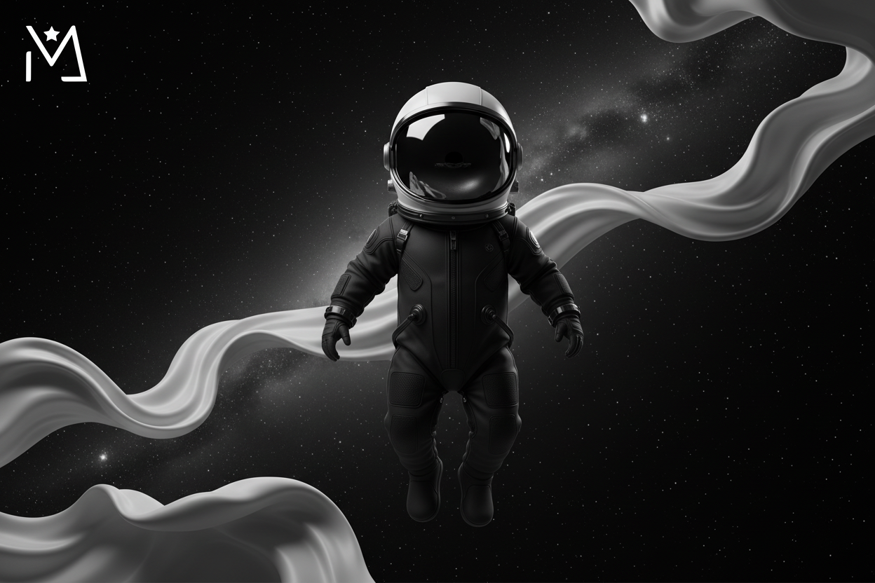 Floating baby with reflective helmet